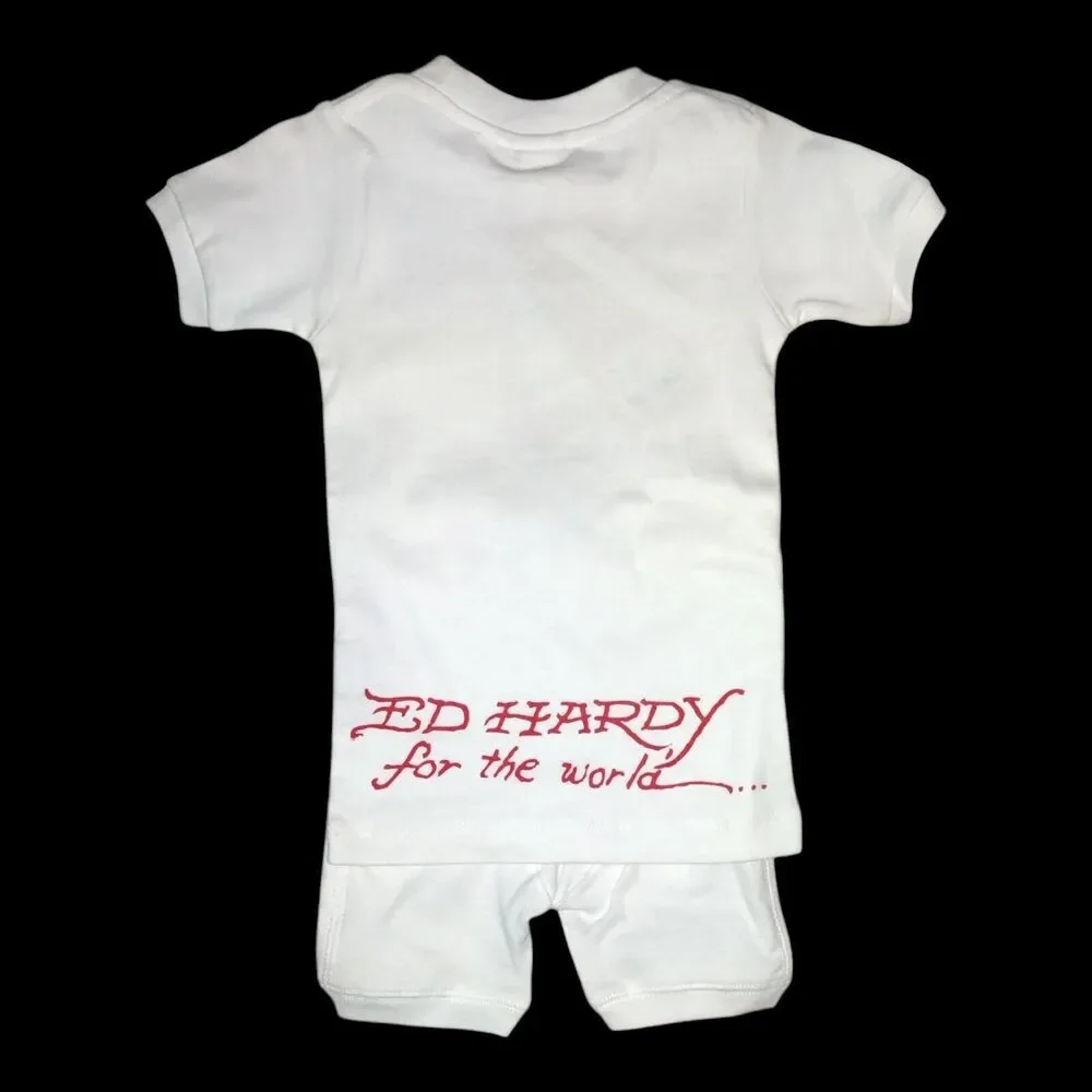 Ed Hardy Kids Pajamas Size 3/4 Hollywood Edition Skull Dagger NWT